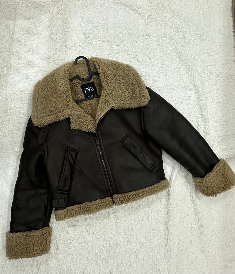 Kürk Detaylı Deri Kadın Ceket - Görsel 5