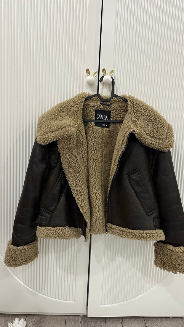 Kürk Detaylı Deri Kadın Ceket - Görsel 3