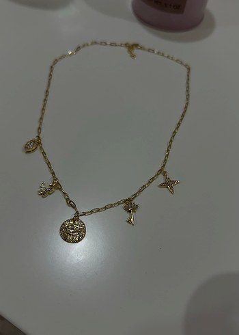 Bohem Zincir Detaylı Altın Renk Kolye - Görsel 3