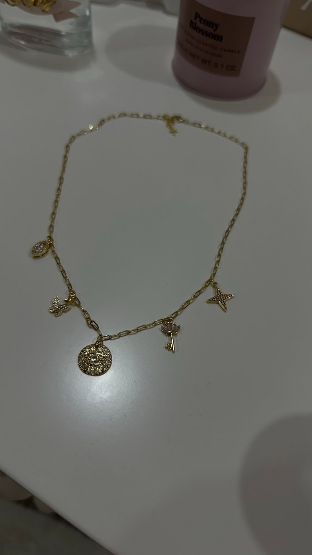 Bohem Zincir Detaylı Altın Renk Kolye - Görsel 3