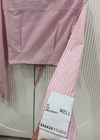 Sagaza crop bağlamalı gömlek - Görsel 4