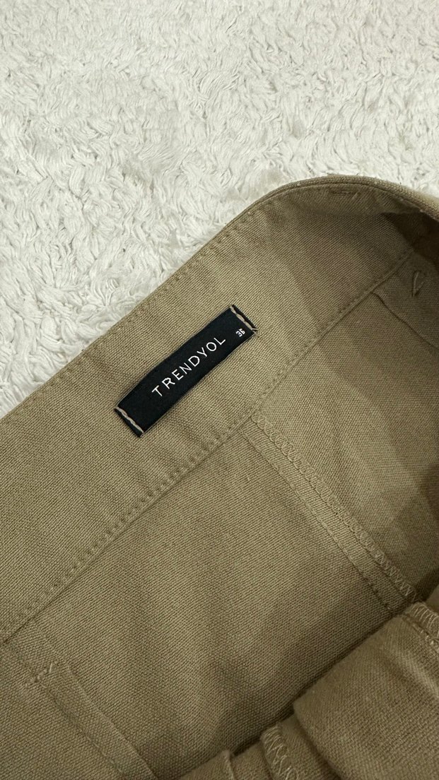 Camel geniş paça pantolon - Görsel 3