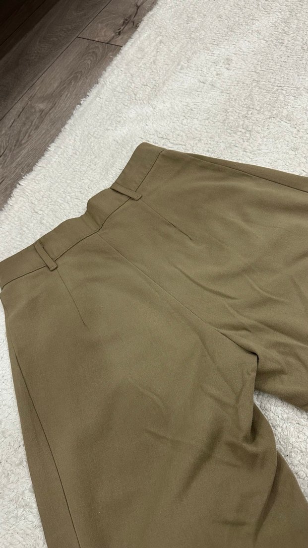 Camel geniş paça pantolon - Görsel 4