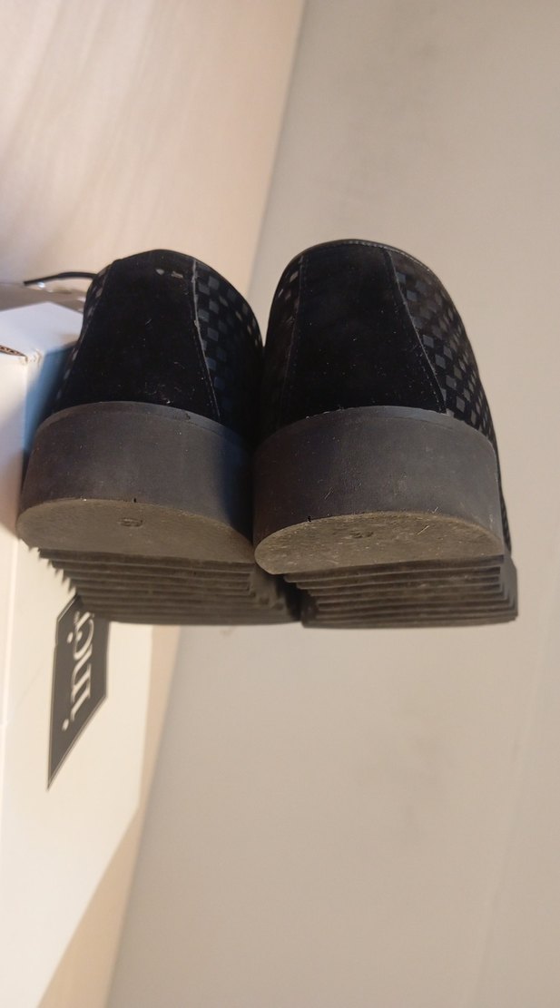 Siyah Yılan Desenli Erkek süet ayakkabı - Görsel 3