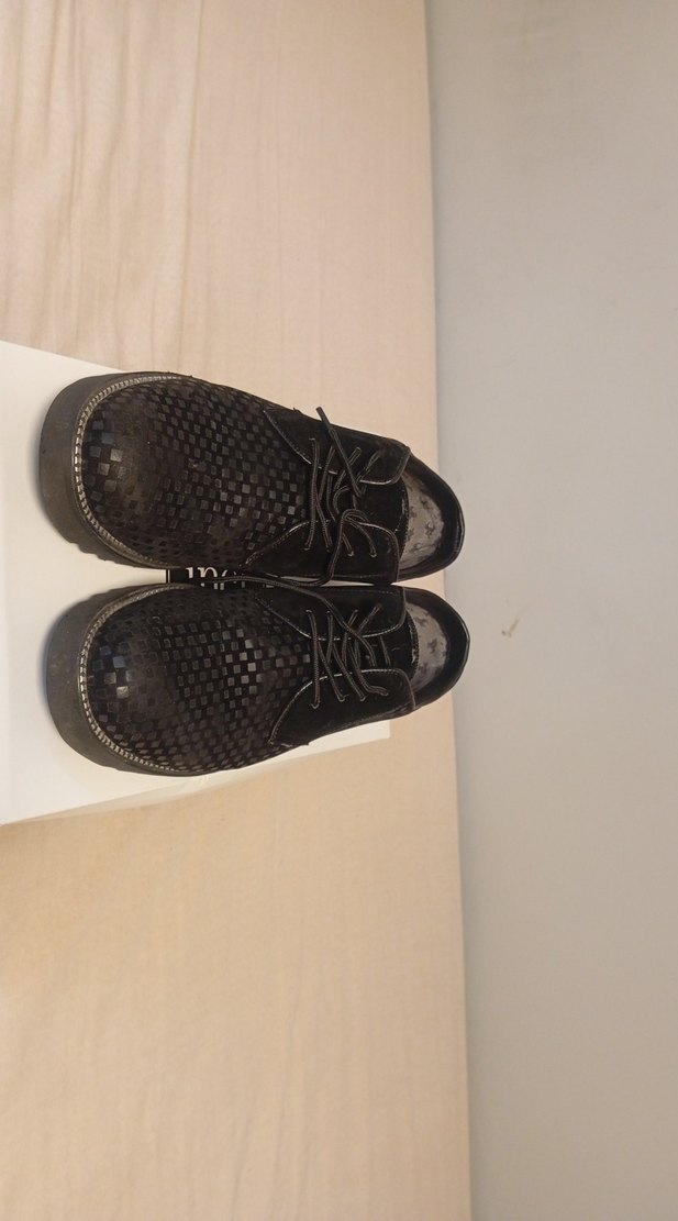 Siyah Yılan Desenli Erkek süet ayakkabı - Görsel 2