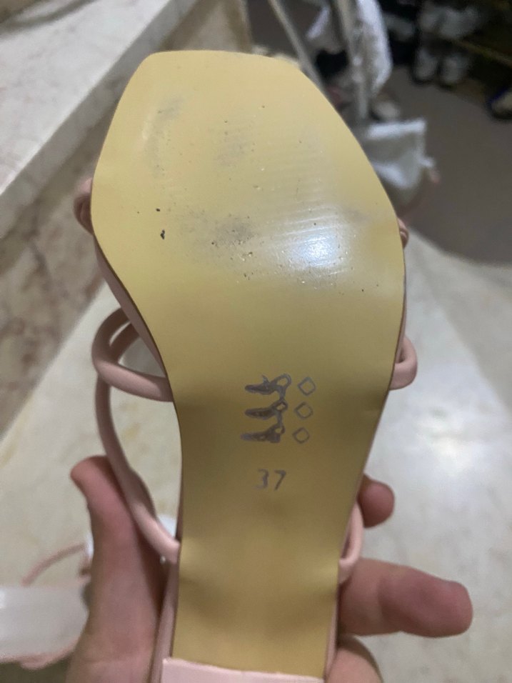 Pembe Çiçekli Stiletto Topuklu Kadın Terlik - Görsel 4