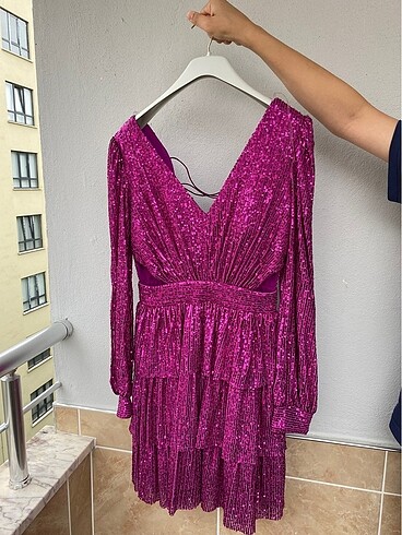 Pembe Mini Elbise