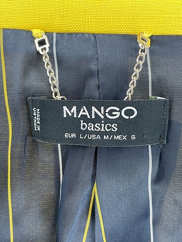 l Beden sarı Renk Mango Blazer %70 İndirimli.