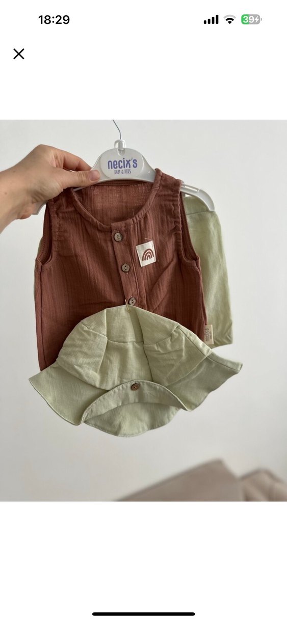 Bohem Tarzı Rahat Hamile Keten Şort - Görsel 3