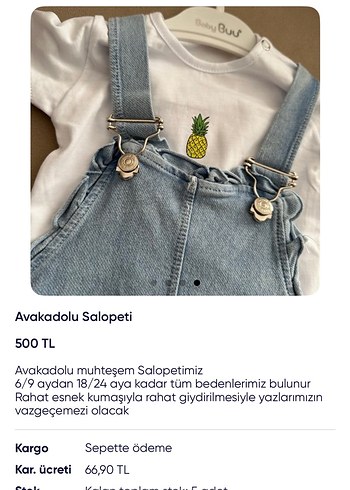 KızÇocuk Denim Cep Detaylı Salopet - Görsel 3