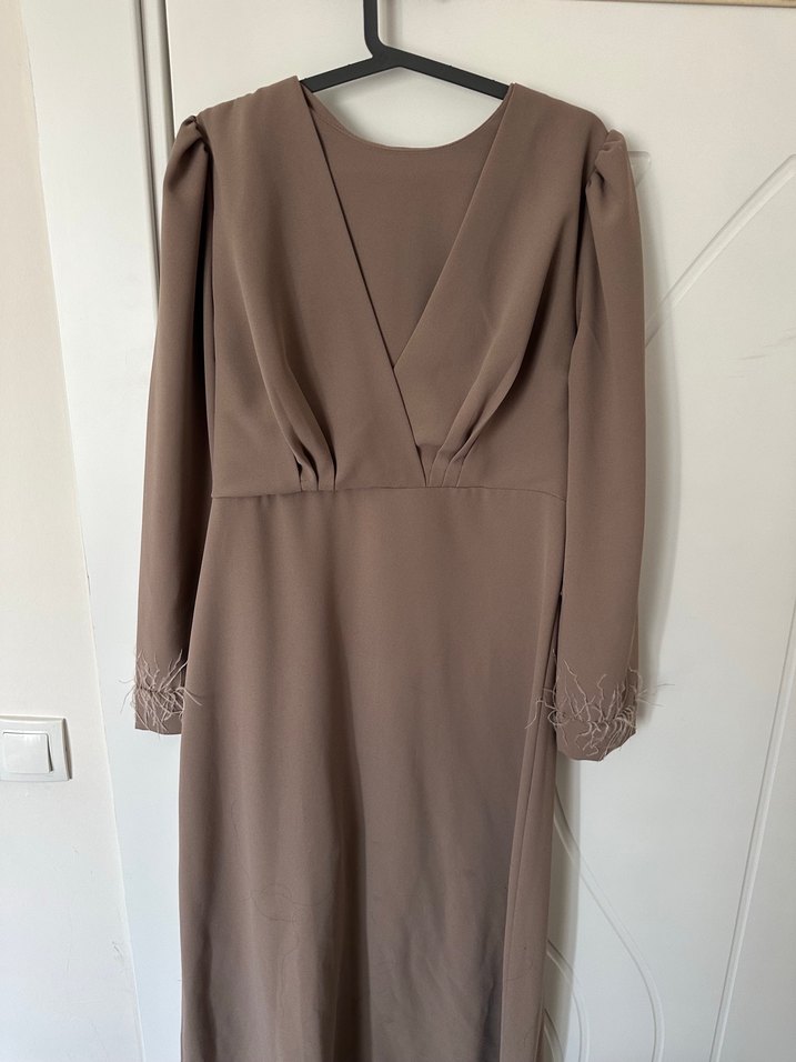 Bohem Etnik Desenli Uzun Kol Detaylı Elbise - Görsel 2