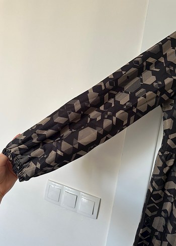 Uzun Kol Renkli Bohem Elbise - Görsel 3