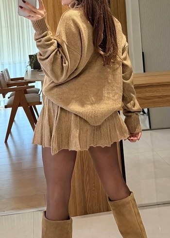 Bej Triko Mini Etekli Takım - Görsel 3