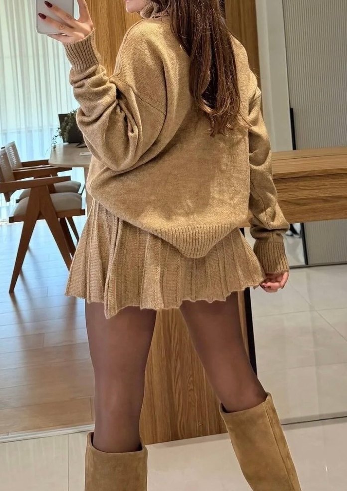 Bej Triko Mini Etekli Takım - Görsel 3