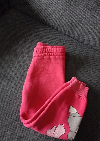 Kız Çocuk Pembe Baskılı Eşofman Altı - Görsel 3