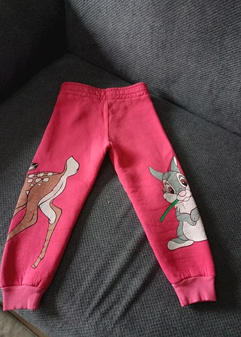 Kız Çocuk Pembe Baskılı Eşofman Altı - Görsel 2