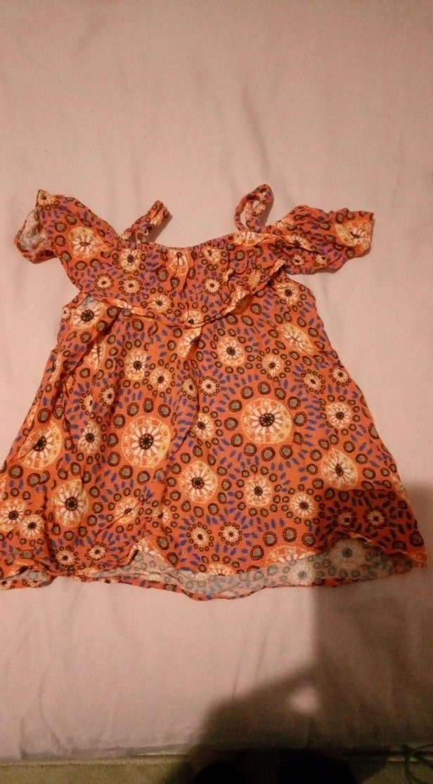 Çiçek Desenli Bohem Kız Tişörtü - Görsel 2