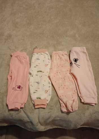 Kız Çocuk Pembe Örme Pantolon