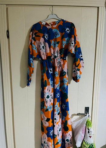 Renkli Batik Desenli Bohem Mini Hamile Tunik - Görsel 2