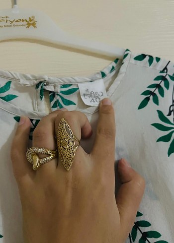 Yeşil Nakışlı Uzun Bohem Elbise - Görsel 2