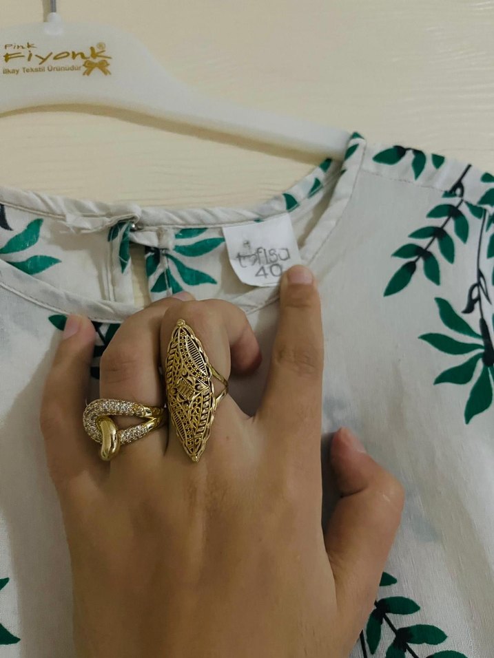 Yeşil Nakışlı Uzun Bohem Elbise - Görsel 2