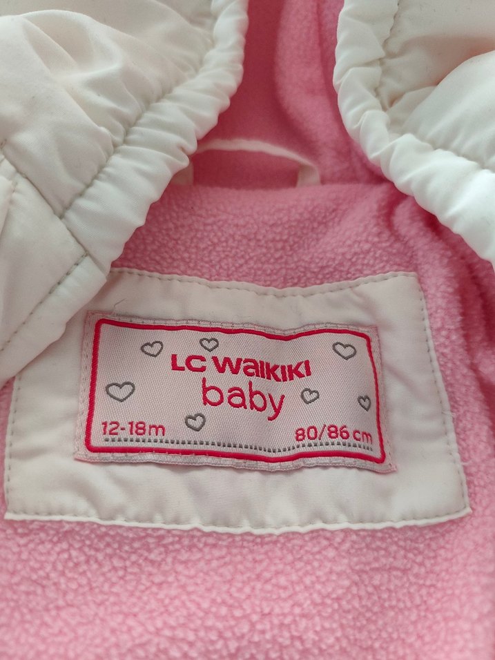 Kapüşonlu Beyaz Bebek Kış Tulumu - Görsel 4