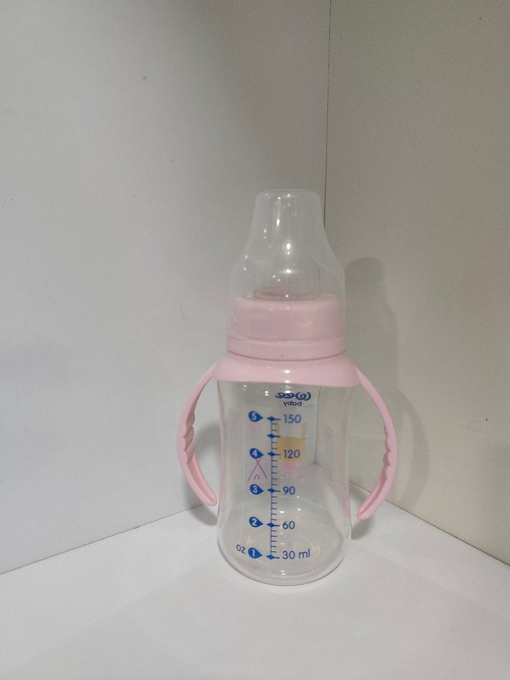 Pembe Bebek Biberonu Kulplu - Görsel 3