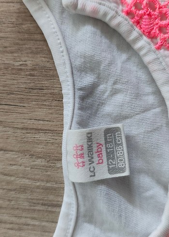 Kız Çocuk Pembe Dantel Detaylı Kısa Kollu Tişört - Görsel 2