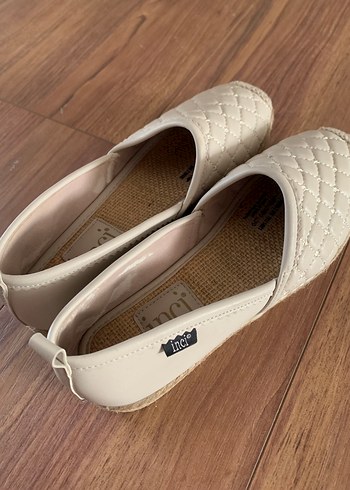 38 Beden Bej Kadın Günlük Ayakkabı espadril babet