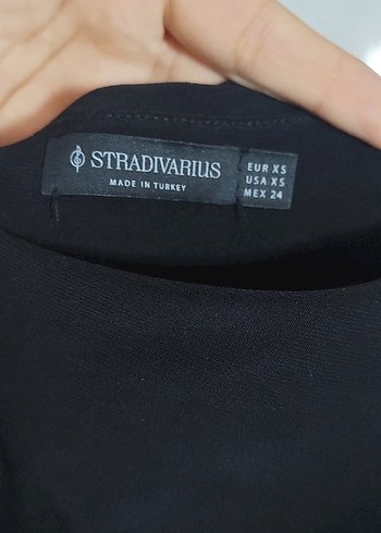 xs Beden Stradivarius Siyah Tek Omuz Bluz