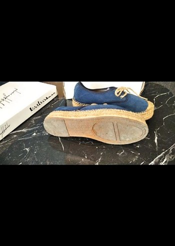 Lacivert Süet Kadın Espadril - Görsel 4