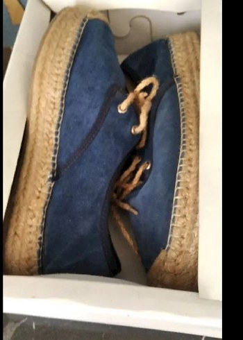 Lacivert Süet Kadın Espadril - Görsel 3