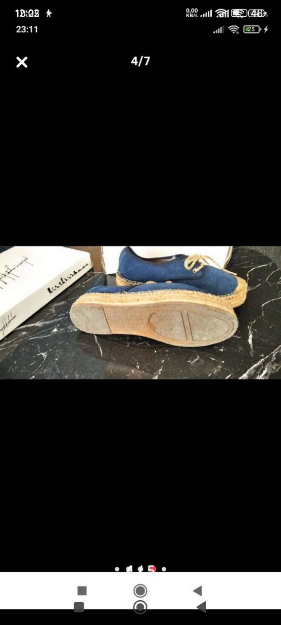 Lacivert Süet Kadın Espadril - Görsel 4