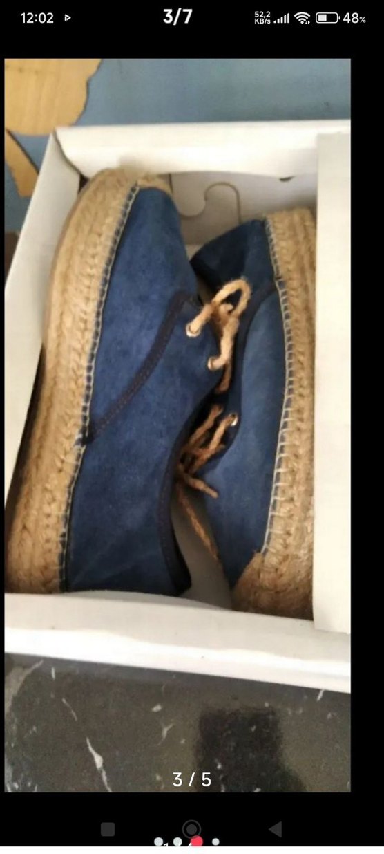 Lacivert Süet Kadın Espadril - Görsel 3