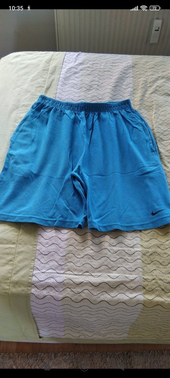 Erkek Mavi Spor Şort Elastik Bel - Görsel 2