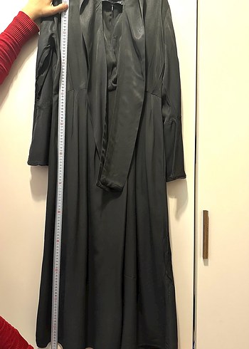 Siyah Uzun Pileli Elbise - Görsel 3