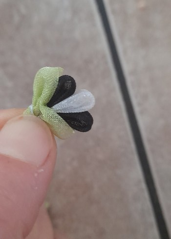 El Yapımı kurdele çiçek adet 2tl - Görsel 2