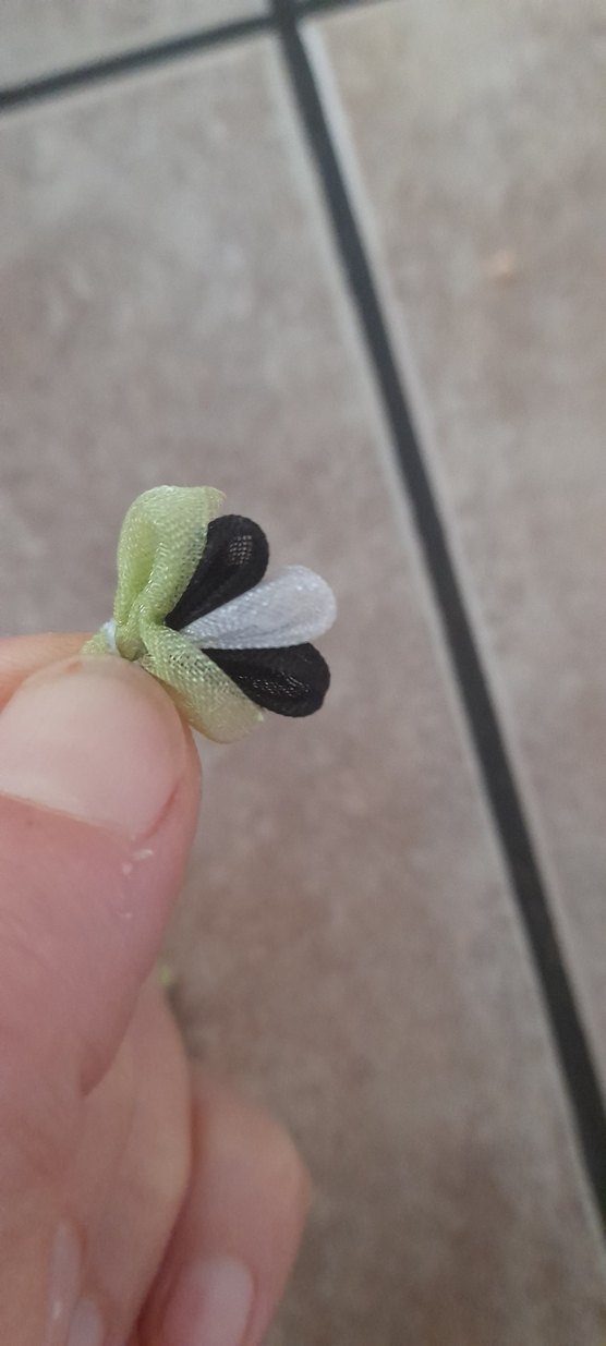 El Yapımı kurdele çiçek adet 2tl - Görsel 2