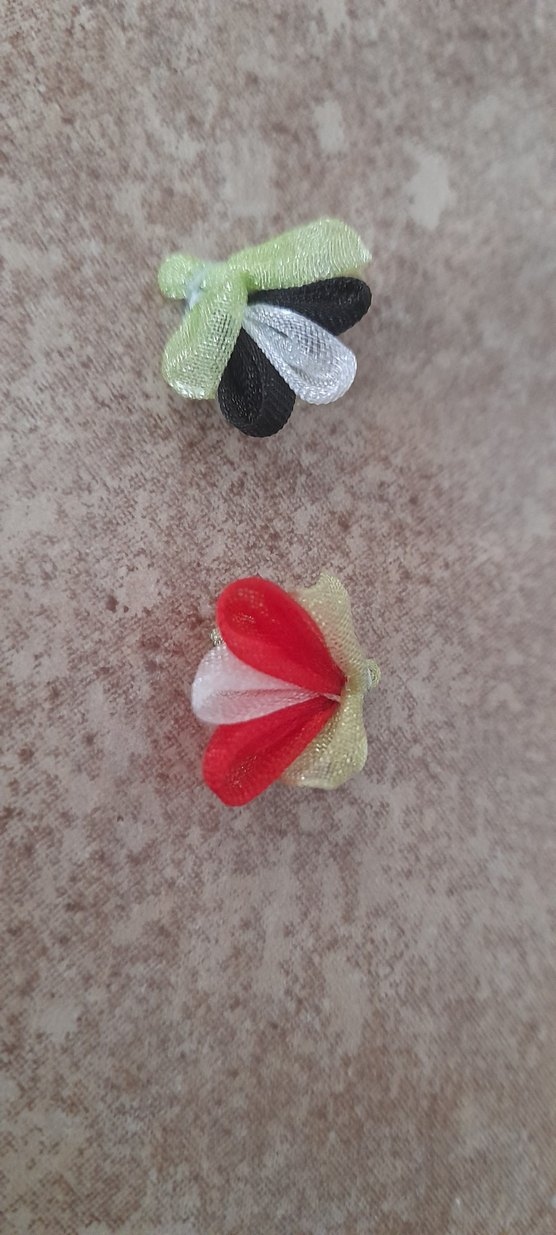 El Yapımı kurdele çiçek adet 2tl - Görsel 4