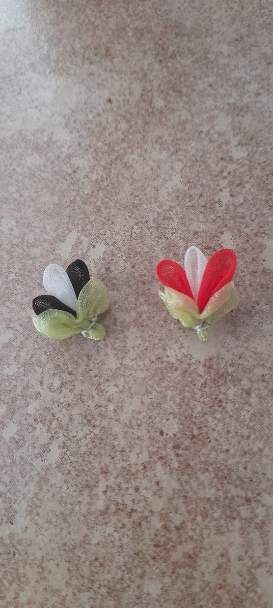 El Yapımı kurdele çiçek adet 2tl - Görsel 3