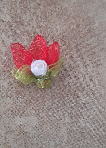 Kırmızı Çiçekli Kurdele oyası adet fiyatı 2tl - Görsel 2