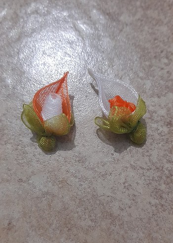 Renkli oyalık kurdele çiçek - Görsel 3