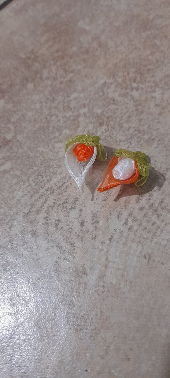 Renkli oyalık kurdele çiçek - Görsel 2