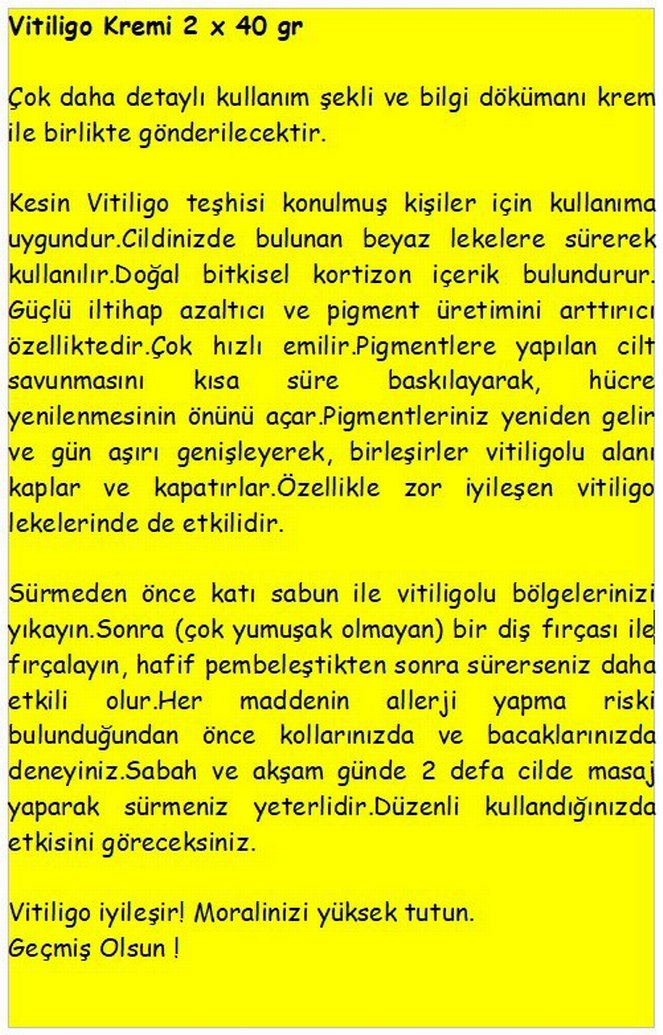 Vitiligo Egzama Kremi - Görsel 3