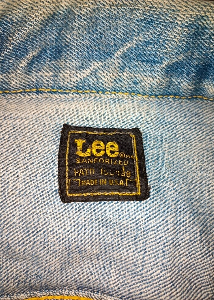 Lee Erkek Vintage kot Ceket Usa orjinal üretimi - Görsel 4