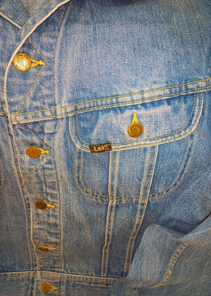 Lee Erkek Vintage kot Ceket Usa orjinal üretimi - Görsel 3