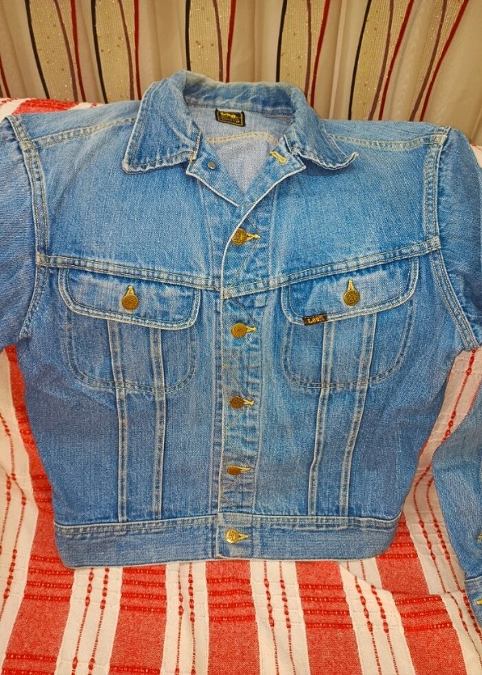 Lee Erkek Vintage kot Ceket Usa orjinal üretimi - Görsel 5