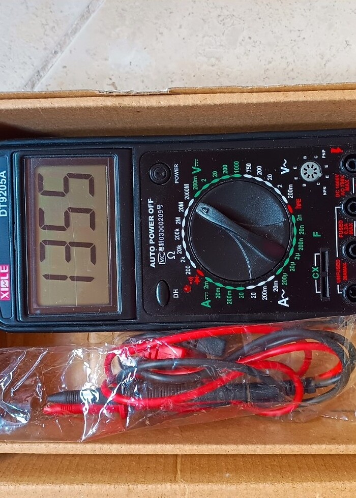 Multimetre volt amper kondansatör transistör ölçer harika - Görsel 5