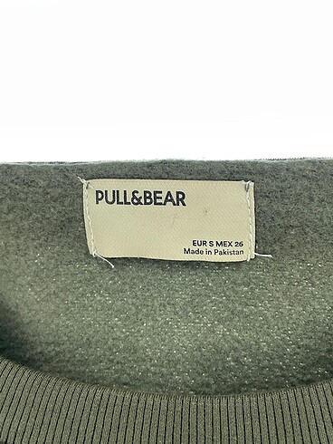 s Beden yeşil Renk Pull and Bear Sweatshirt %70 İndirimli.