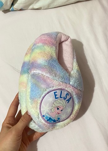 Elsalı Renkli Peluş Ev Terliği - Görsel 5